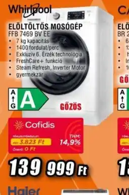 Expert Whirlpool ELÖLTÖLTŐS MOSGÉP ajánlat