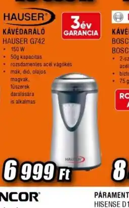 Expert HAUSER KÁVÉDARÁL G742 ajánlat