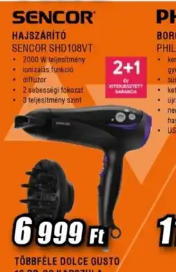 Expert SENCOR HAJSZÁR 16 DB-OS KAPSZULAT SHD108VT ajánlat