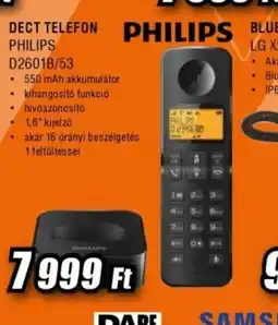 Expert PHILIPS DECT TELEFON D2601B/53 ajánlat
