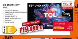 Expert TCL UHD SMART LED TV 55V6C ajánlat