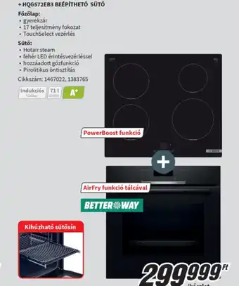 BOSCH INDUKCIS FŐZŐLAP + SÜTŐ