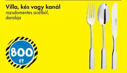 Tedi Villa, kés vagy kanál ajánlat