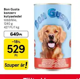 Tesco Bon Gusta konzerv kutyaeledel ajánlat