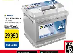 Tesco VARTA akkumulátor ajánlat