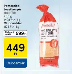 Tesco Pantastico! toastkenyér ajánlat