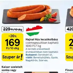 Tesco Hajnal Hús lecskolbász ajánlat