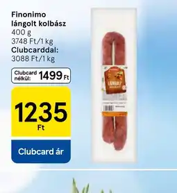 Tesco Finonimo lángolt kolbász ajánlat