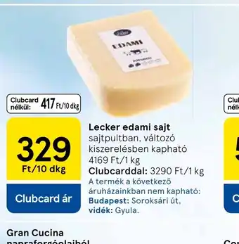 Tesco Lecker edami sajt ajánlat