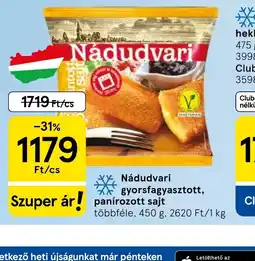 Tesco Nádudvari panírozott sajt ajánlat