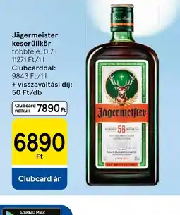 Tesco Jägermeister keserűlikőr ajánlat