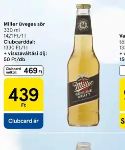 Tesco Miller üveges sör ajánlat