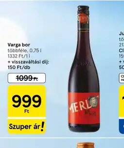 Tesco Varga bor ajánlat