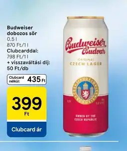 Tesco Budweiser dobozos sör ajánlat