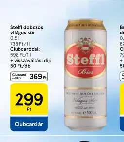 Tesco Steffl dobozos világos sör ajánlat