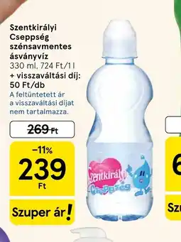 Tesco Szentkirályi Cseppseg ásványvíz ajánlat