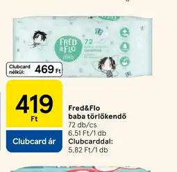 Tesco Fred&Flo baba törlőkendő ajánlat