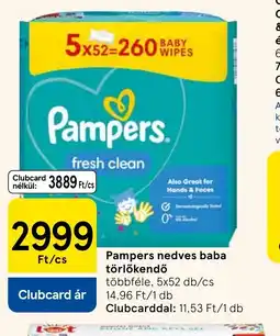 Tesco Pampers nedves baba törlőkendő ajánlat