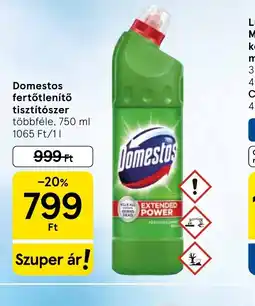 Tesco Domestos fertőtlenítő tisztítszer ajánlat