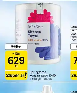 Tesco Springforce konyhai papírtörlő ajánlat