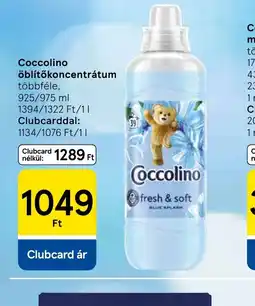 Tesco Coccolino öblítőkoncentrátum ajánlat