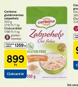 Tesco Cerbona Zabpehely ajánlat