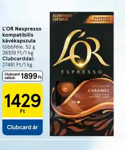 Tesco L'OR Nespresso kávékapszula ajánlat