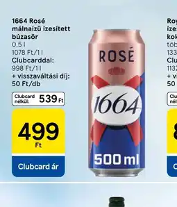 Tesco 1664 Rosé málnaízű búzasör ajánlat
