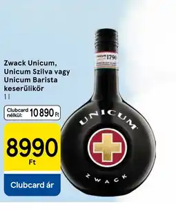 Tesco Zwack Unicum keserűlikőr ajánlat