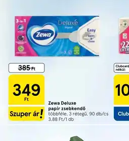 Tesco Zewa Deluxe papír zsebkendő ajánlat