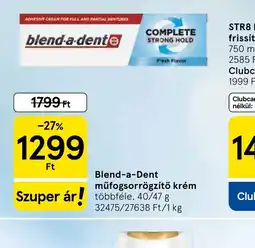 Tesco Blend-a-Dent műfogsorrögzítő krém ajánlat