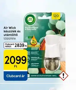 Tesco Air Wick készülék és utántöltő ajánlat