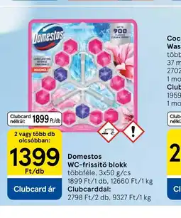 Tesco Domestos WC-frissítő blokk ajánlat