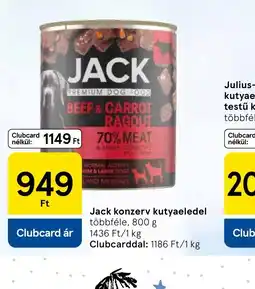 Tesco JACK konzerv kutyaeledel ajánlat