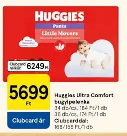 Tesco Huggies Ultra Comfort bugyipelenka ajánlat