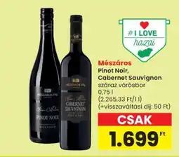 Spar Mészáros Pinot Noir, Cabernet Sauvignon ajánlat