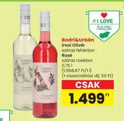 Spar Bodri&Urbán Irsai Olivér ajánlat
