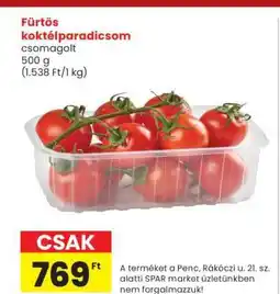 Spar Fürtös koktélparadicsom ajánlat