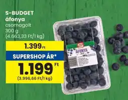 Spar S-BUDGET áfonya ajánlat