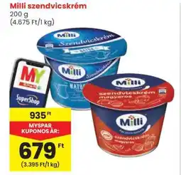 Spar MILLI Szendvicskrém ajánlat