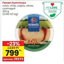 Spar Fanan hummusz ajánlat
