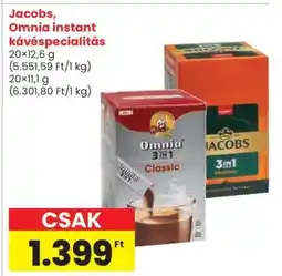 Spar Jacobs, Omnia instant kávéspecialitás ajánlat