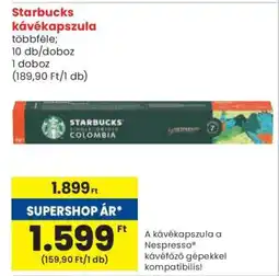 Spar Starbucks kávékapszula ajánlat