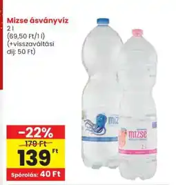 Spar Mizse ásványvíz ajánlat