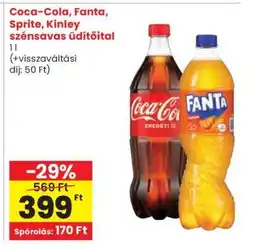 Spar Coca-Cola, Fanta, Sprite, Kinley szénsavas üdítőital ajánlat