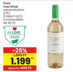 Spar FONT Irsai Olivér ajánlat