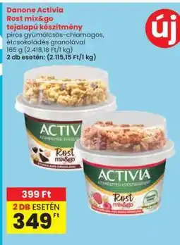 Spar Danone Activia Rost mix&go tejalapú készítmény ajánlat