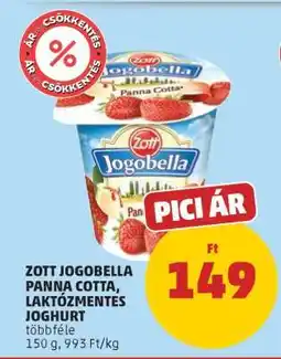 PENNY Zott Jogobella Panna Cotta, Laktózmentes Joghurt ajánlat