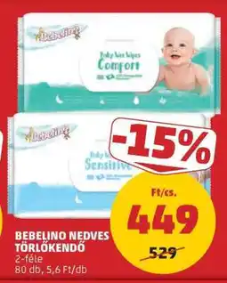 PENNY Bebelino Nedves Törlőkendő ajánlat