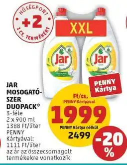 PENNY JAR Mosogatószer Duopack ajánlat